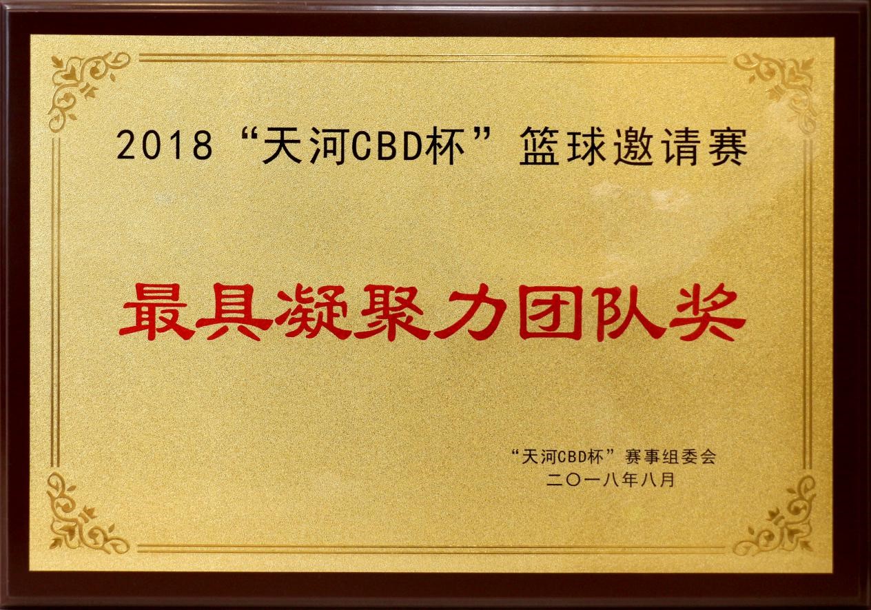 2018年8月本所獲“天河CBD杯”籃球邀請(qǐng)賽最具凝聚力團(tuán)隊(duì)獎(jiǎng)